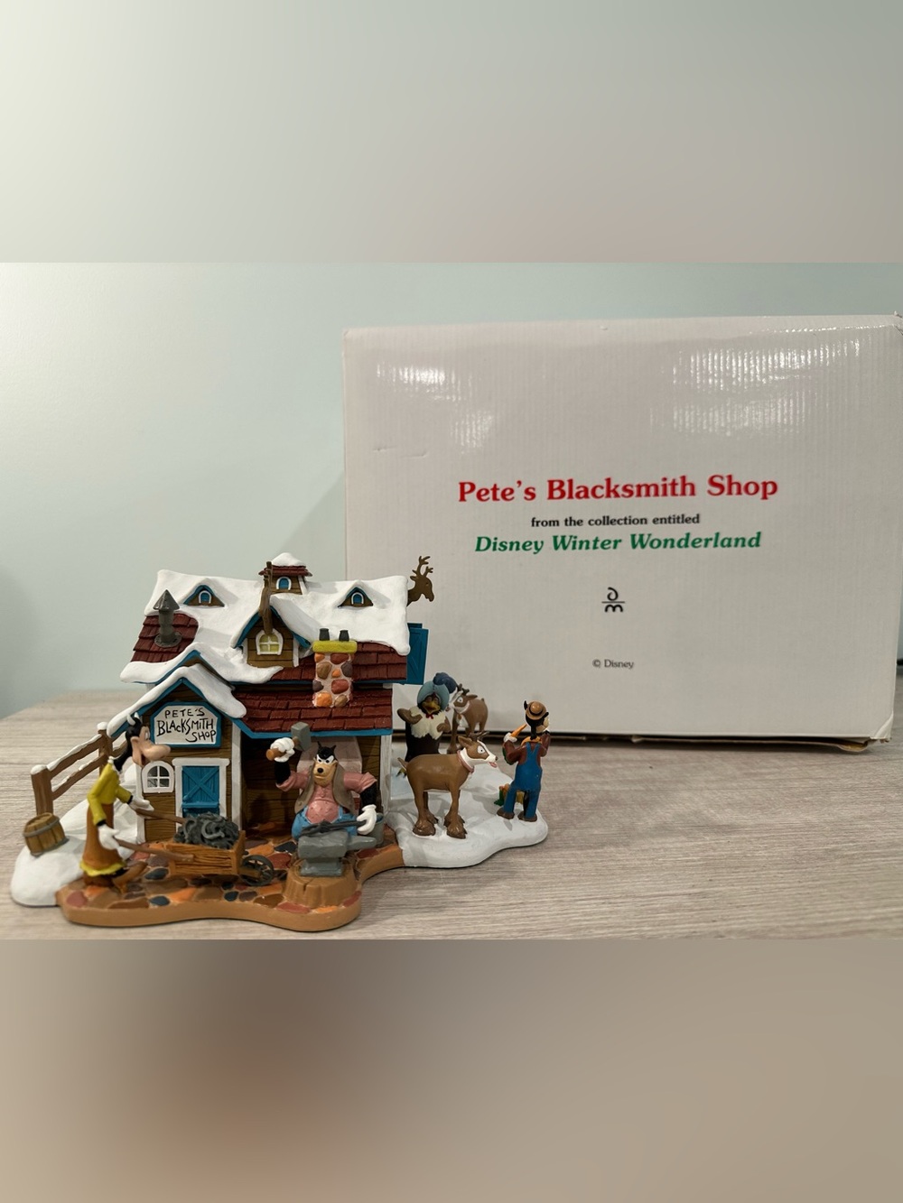 Danbury Mint Disney Winter Wonderland - Pete’s Blacksmith Shop